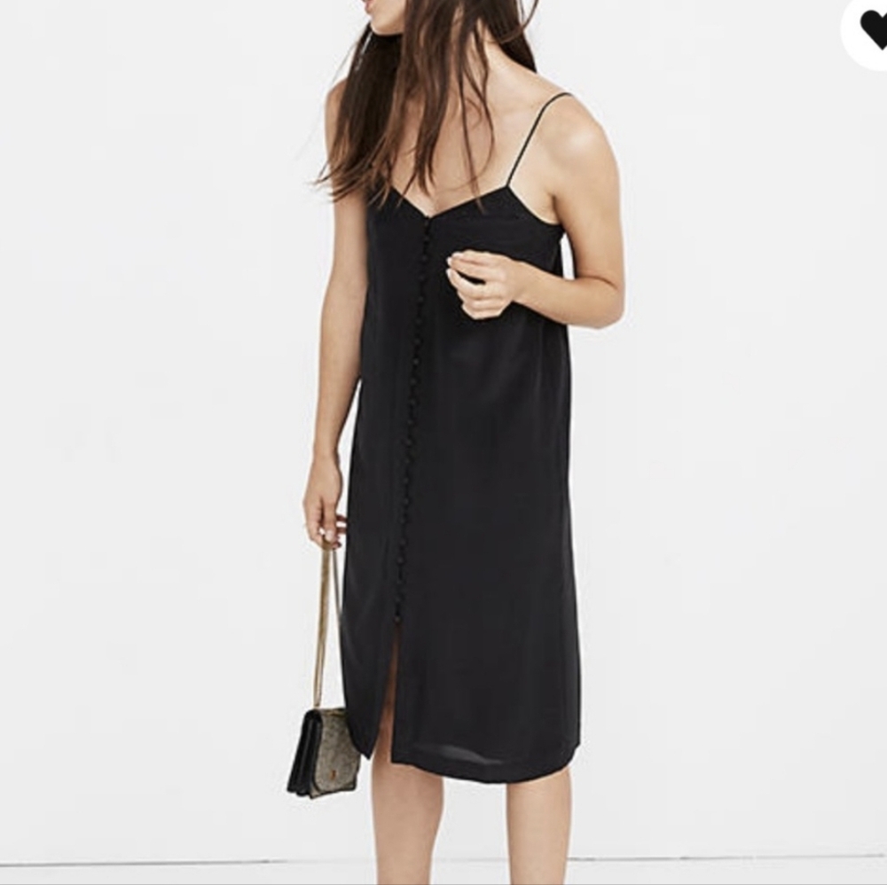 Madewell Silk Spaghetti Strap Dress